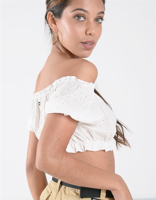 Top Broderie Off Shoulder