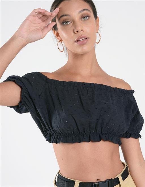 Top Broderie Off Shoulder