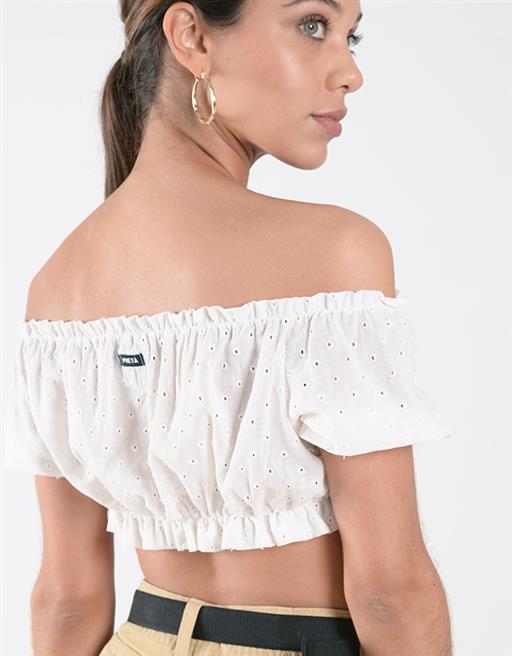 Top Broderie Off Shoulder