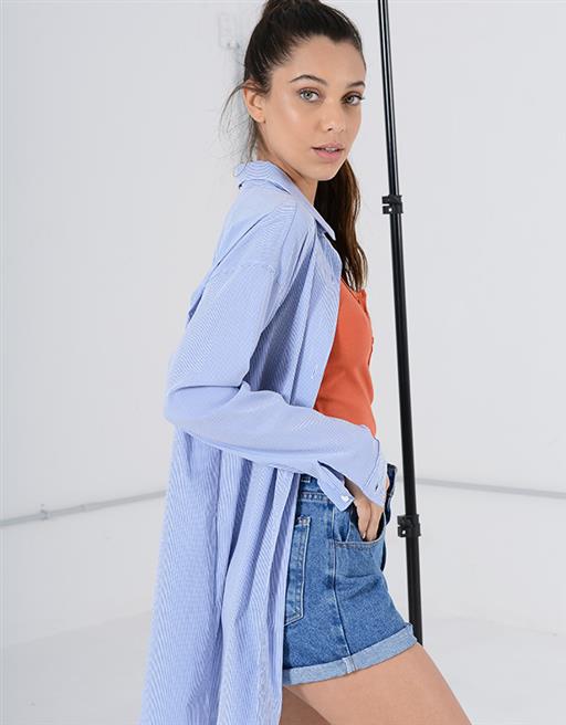 Camisa Boyfriend Rayada