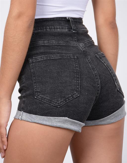 Shorts Rolled Up Acid Black