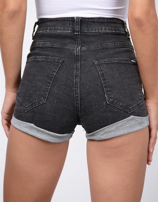 Shorts Rolled Up Acid Black